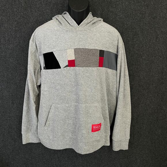 Zero Waste Daniel Hoodie XXL Gray ReRoll Patchwork Sustainable Made in USA RARE - Picture 1 of 10